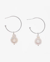Prue Freshwater Pearl Earrings Silver